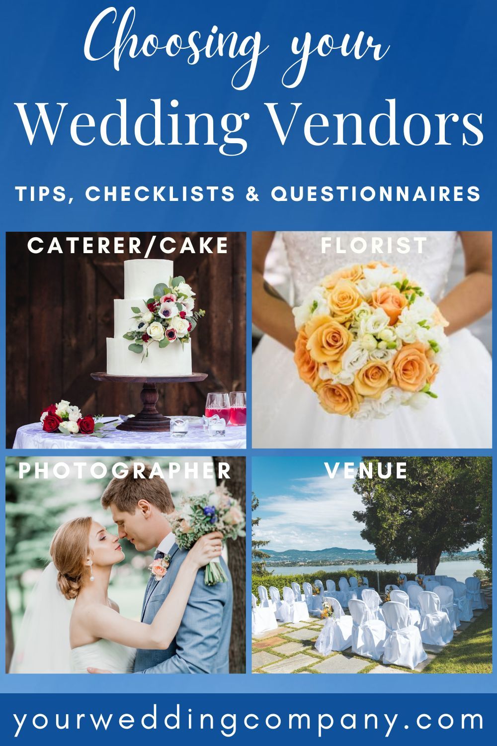 Choosing Your Wedding Vendors - Tips, Checklists & Questionnaires